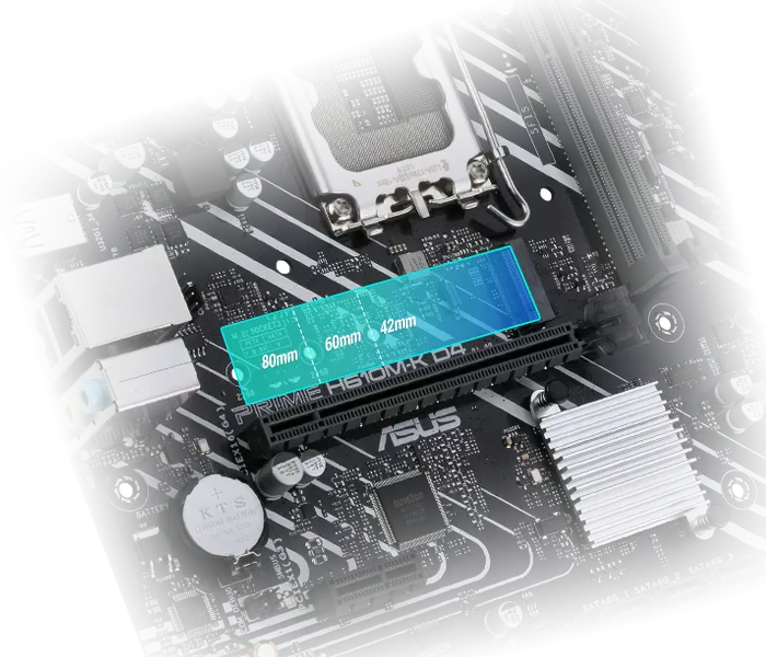 Asus Prime H610M-K-D4 Storage Asus Prime H610M-K-D4 Storage