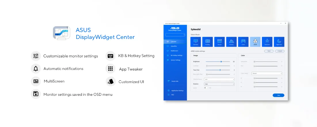 أسوس شاشة pc