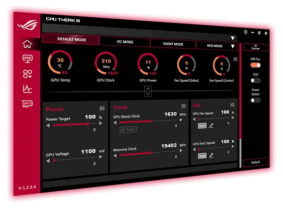 كارت شاشه اسوس دوال جيفورس ار تي اكس 4060 GPU TWEAK المراقبة والتعديل والضبط