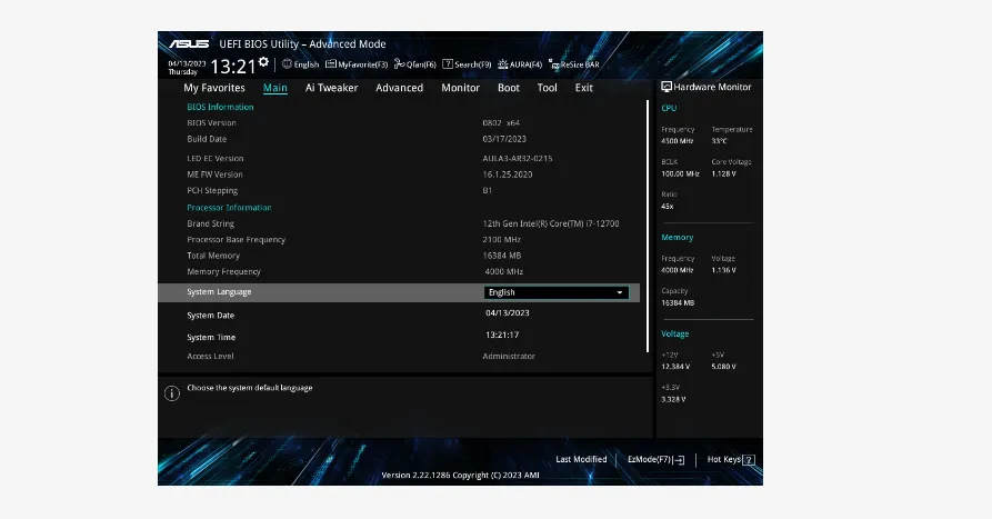 UEFI BIOS