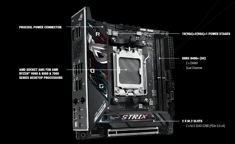 ستريكس B850-I جيمنج واي فاي مازر بورد ستريكس B850-I جيمنج واي فاي مازر بورد