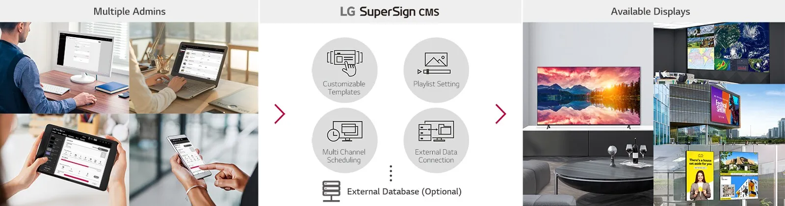 LG 43UR640S Versatile Content Management with LG SuperSign CMS