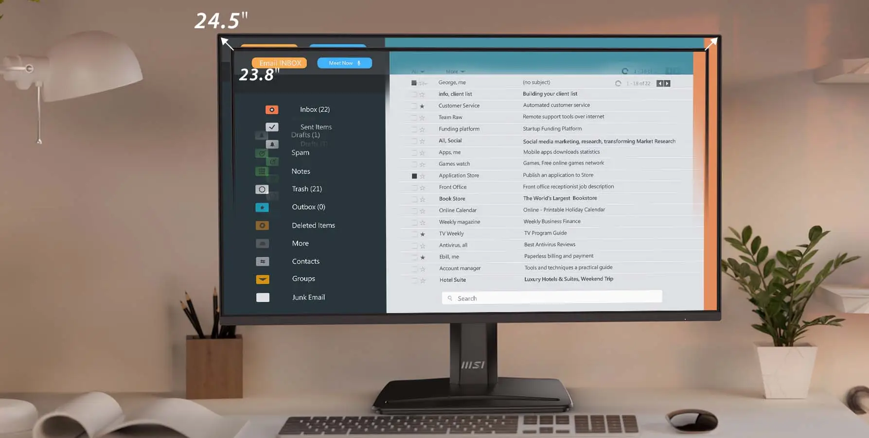 شاشة للكمبيوتر msi