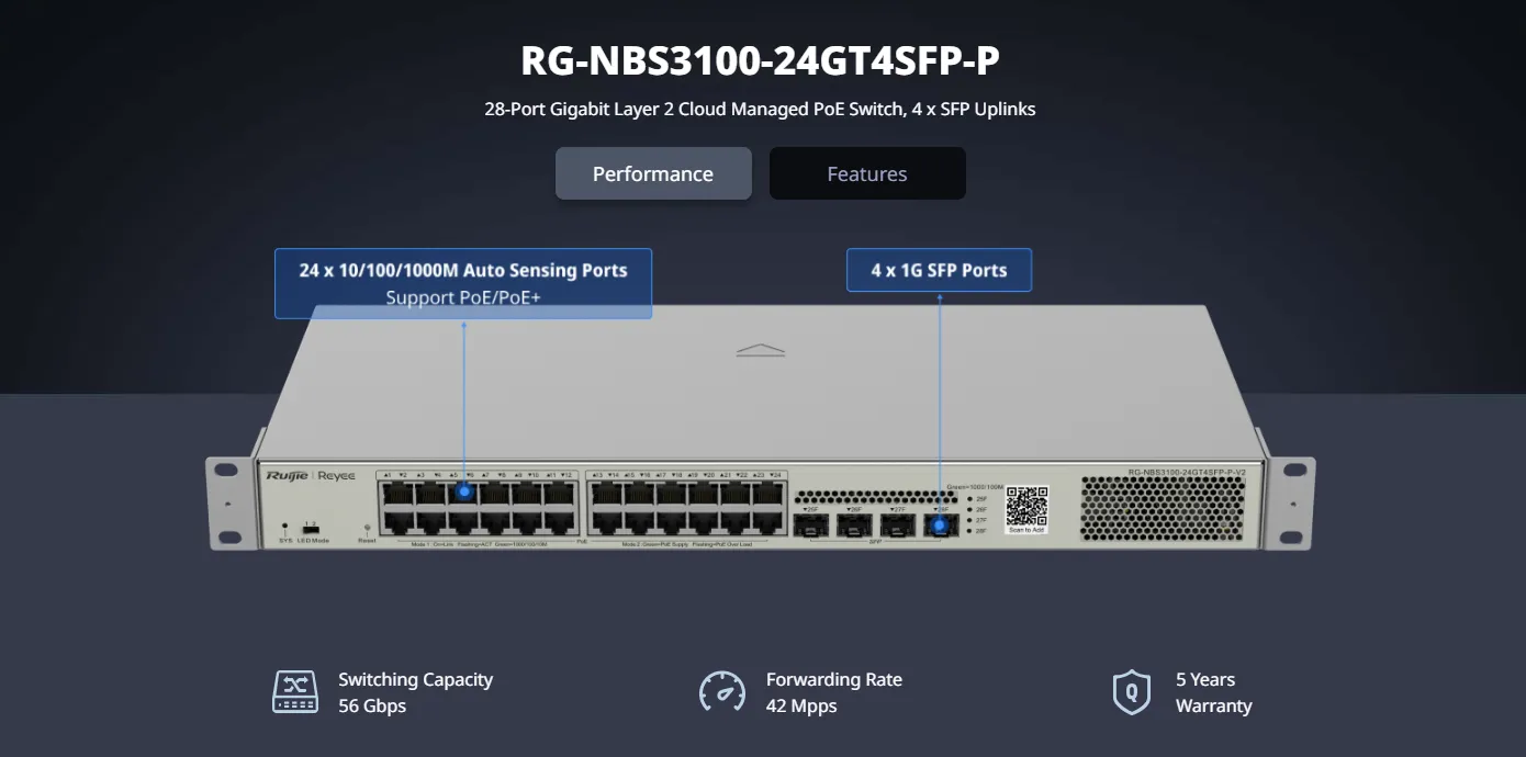 Ruijie Reyee RG-NBS3100-24GT4SFP-P