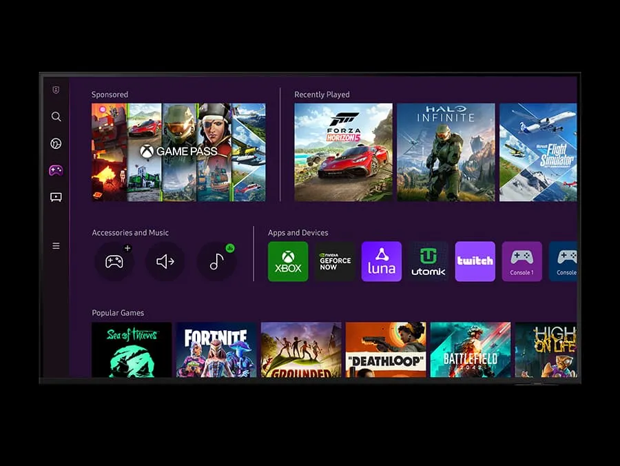 Samsung 65Q80C ‎Games Hub