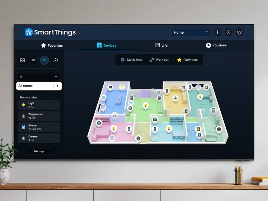Samsung 75DU7000 3D Map View
