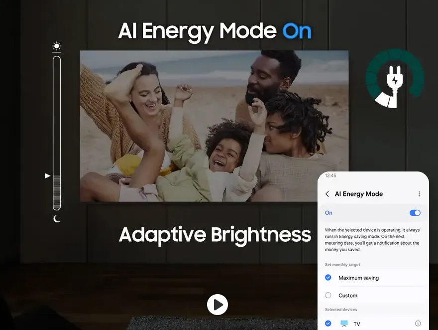 Samsung 75DU7000 AI-enhanced power mode