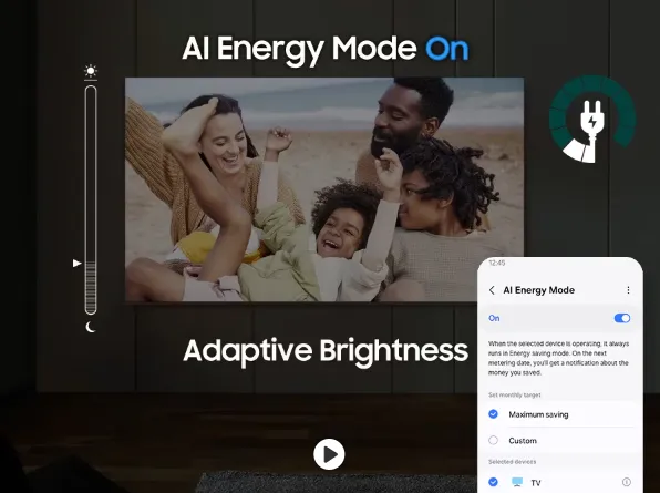 Samsung QN85D وضع طاقة الذكاء الاصطناعي