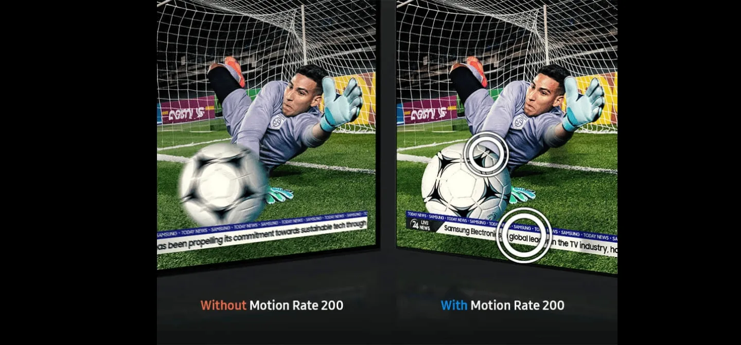 Samsung QN90D Motion Rate 200