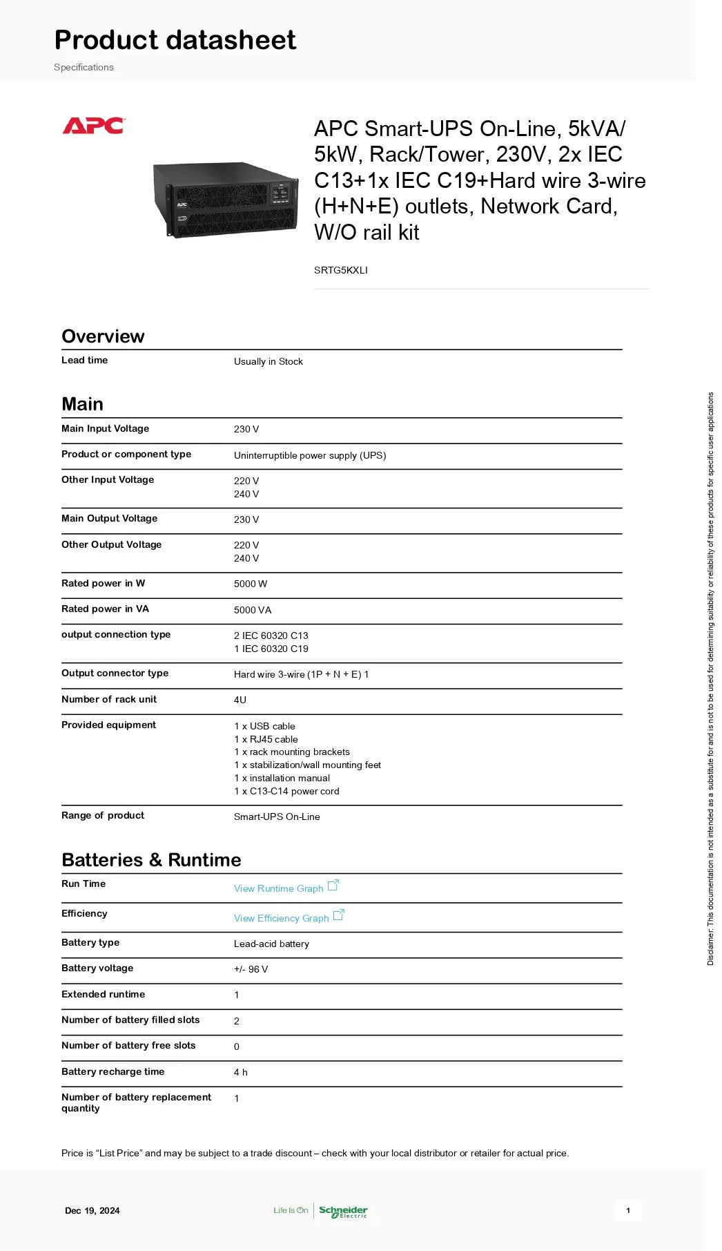 APC Smart On-Line UPS