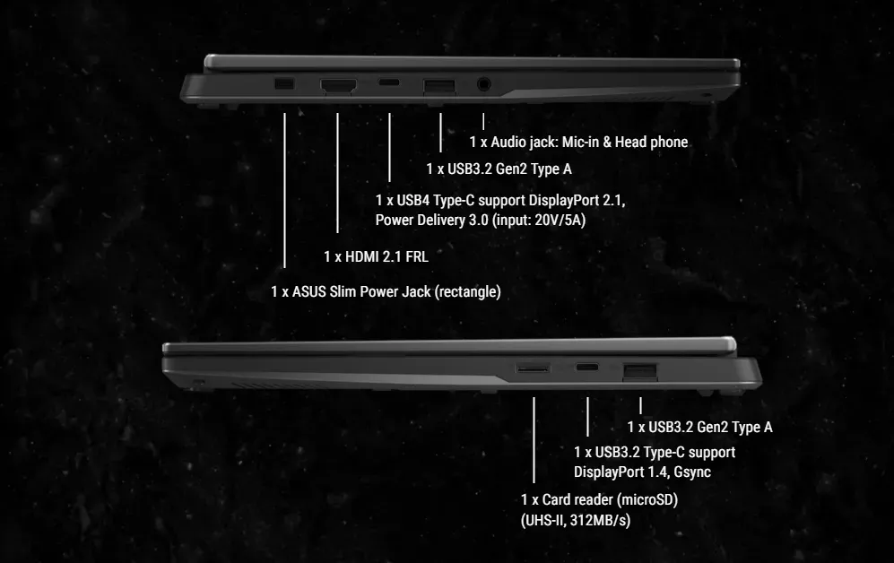 asus tuf gaming a14 Connectivity