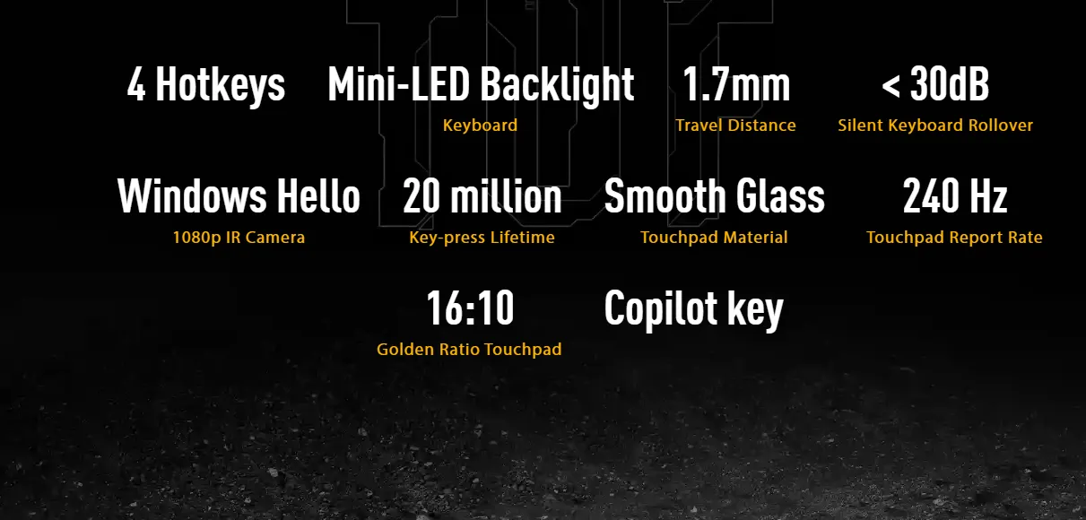 asus tuf gaming a14 Keyboard 