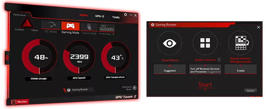Asus Dual GeForce RTX 3060 GPU Tweak II مراقبة وتعديل وضبط
