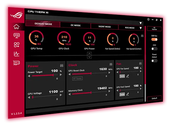 GPU TWEAK III Monitor, tweak, and tune