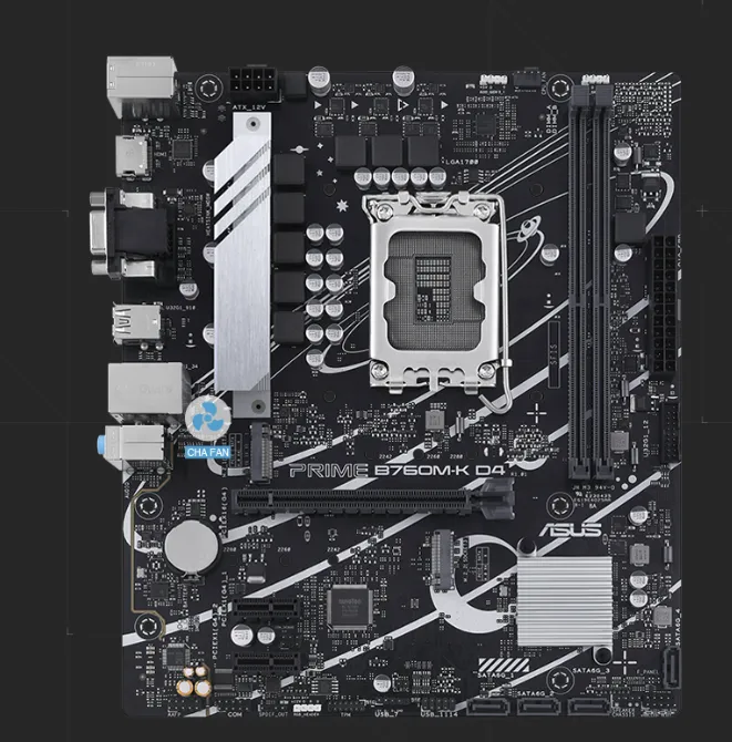 Asus PRIME B760M-K D4  4-Pin PWM/DC Fan