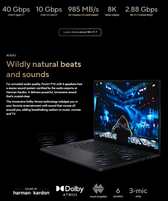 Asus ProArt P16 H7606WI-ME139W Gaming Laptop