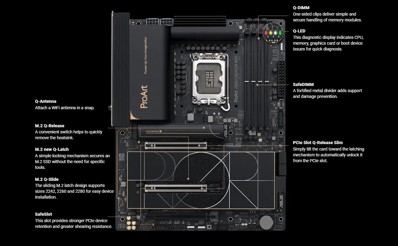 مازر بورد اسوس برو آرت Z890-كريتور مازر بورد اسوس برو آرت Z890-كريتور