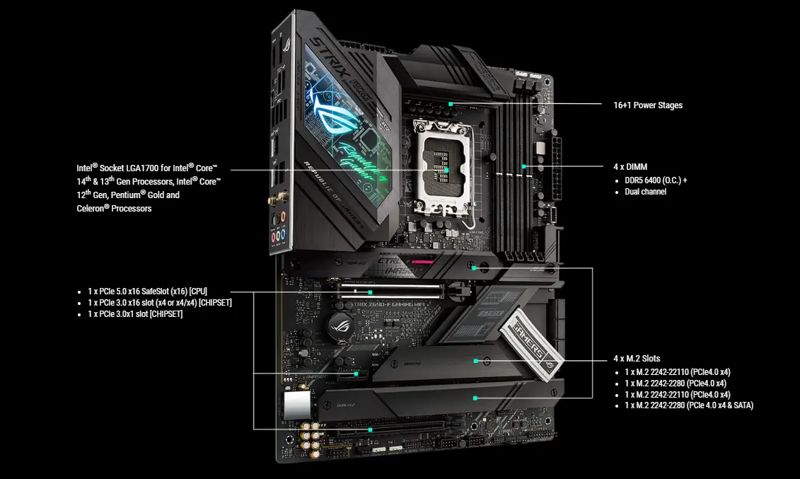 Asus ROG STRIX Z690-F Gaming WiFi Motherboard Asus ROG STRIX Z690-F Gaming WiFi Motherboard