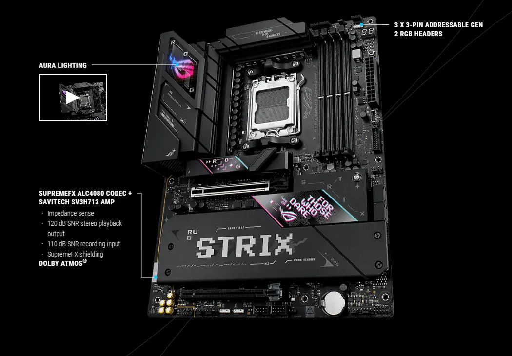 اسوس ستريكس B850-E جيمنج واي فاي مازر بورد اسوس ستريكس B850-E جيمنج واي فاي مازر بورد