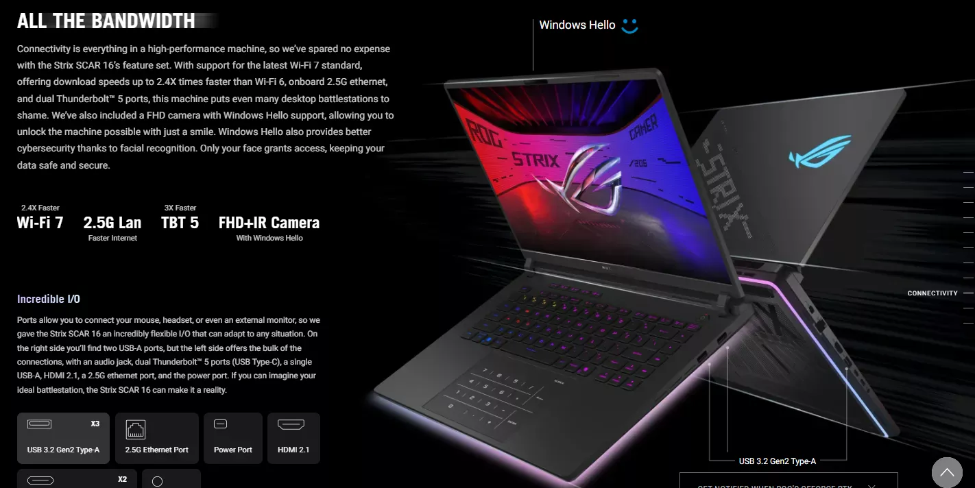 لابتوب اسوس روج ستريكس سكار 16 G635LW-AI264W