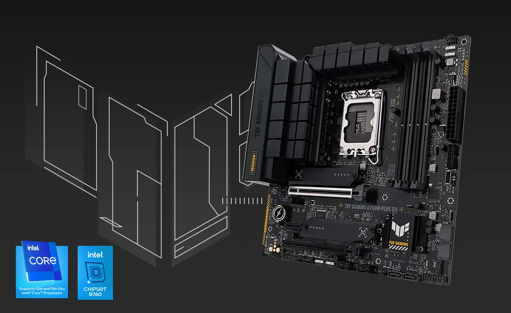 Asus TUF Gaming B760M-PLUS D4 Asus TUF Gaming B760M-PLUS D4