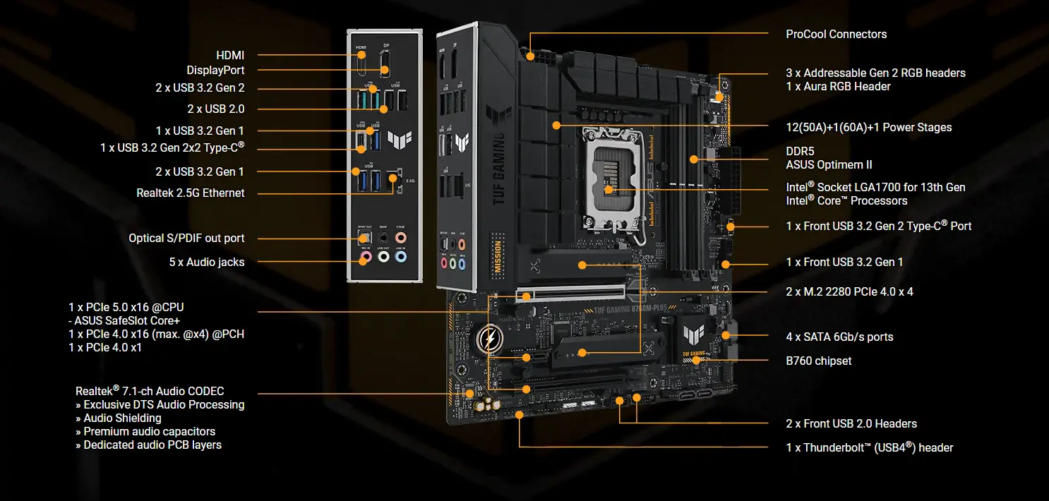 مازر بورد اسوس تاف جيمنج B760M-بلس