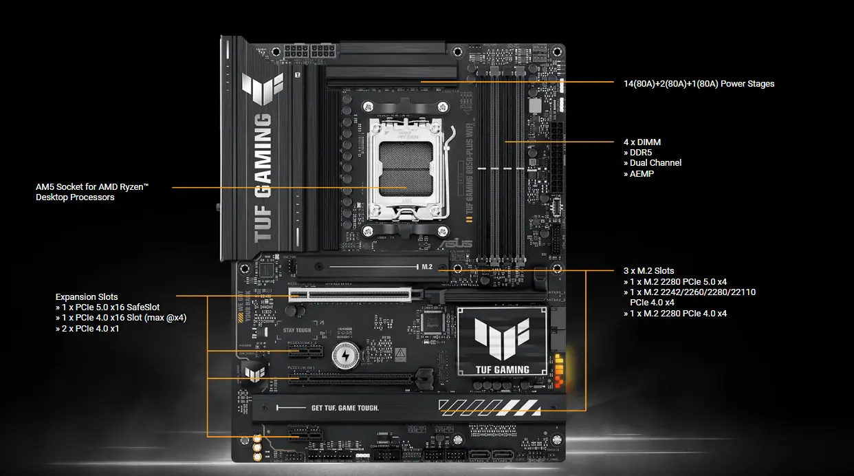 مازر بورد اسوس تاف جيمنج B850-بلس واي فاي