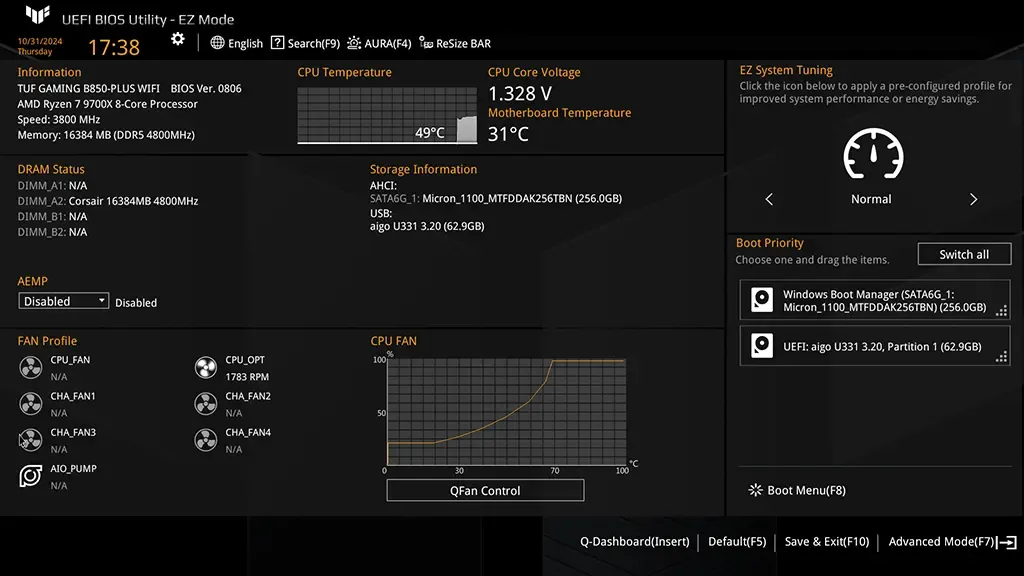 مازر بورد اسوس تاف جيمنج B850M-بلس واي فاي