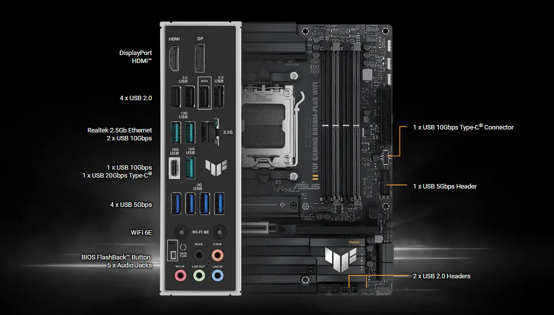 مازر بورد اسوس تاف جيمنج B850M-بلس