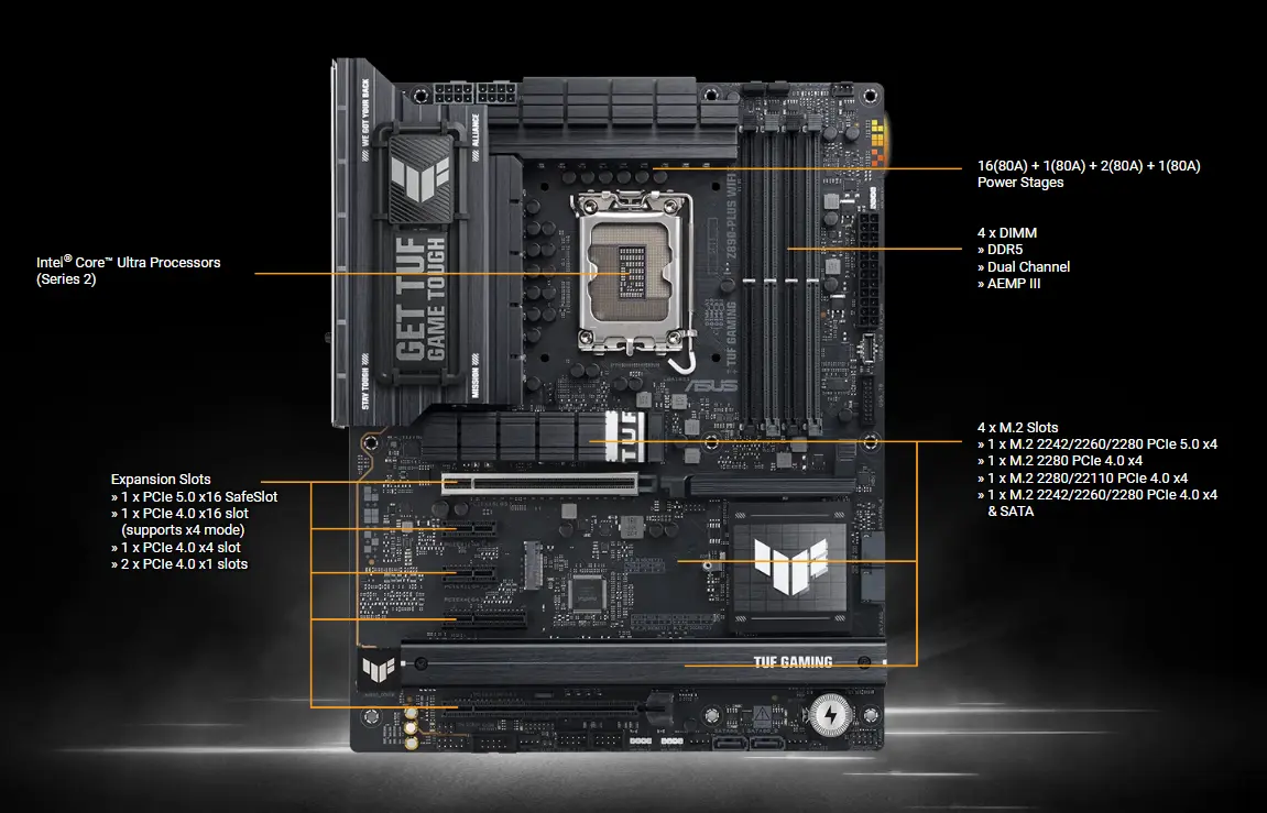 مازر بورد اسوس تاف جيمنج Z890-بلس واي فاي