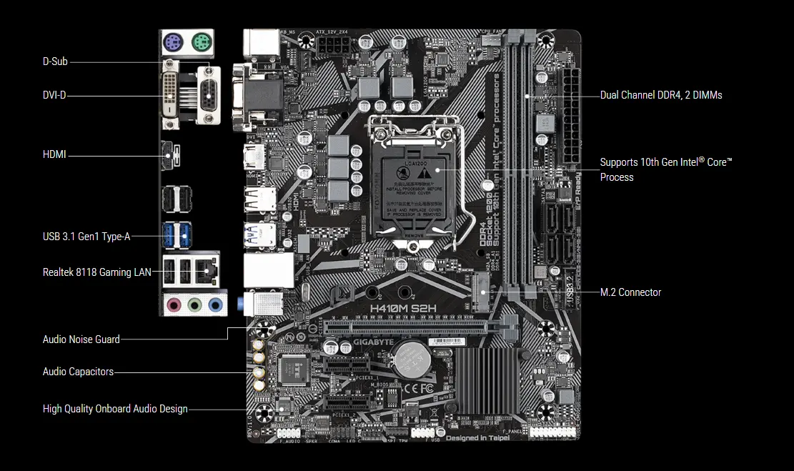 Motherboard Gigabyte H410M S2H Motherboard Gigabyte H410M S2H