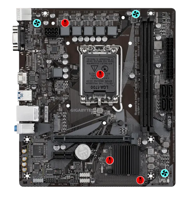 اللوحة الأم للكمبيوتر H610M H V2