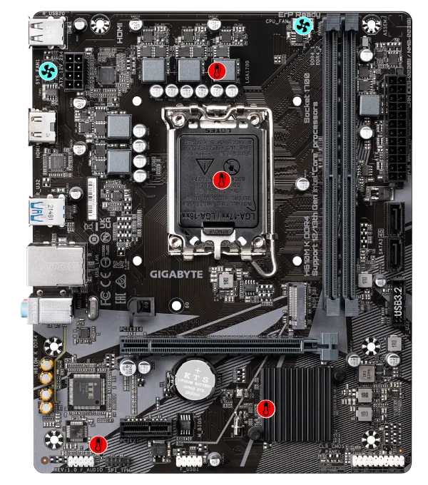 جيجابايت H610M K DDR4