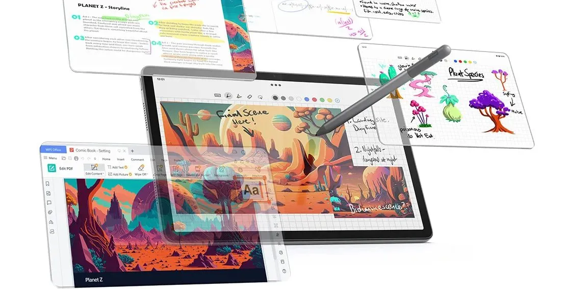 Lenovo Tab K11 اعمل بذكاء: اكتب، ابتكر، استكشف