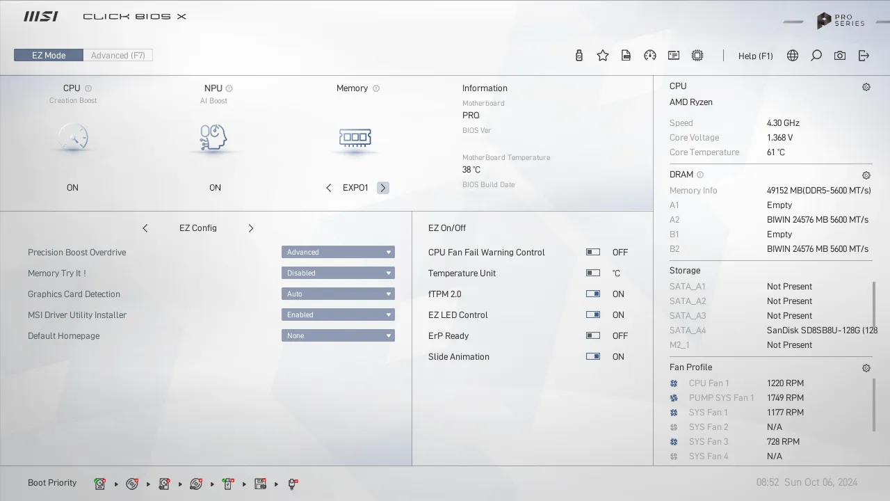 MSI PRO B850M-G