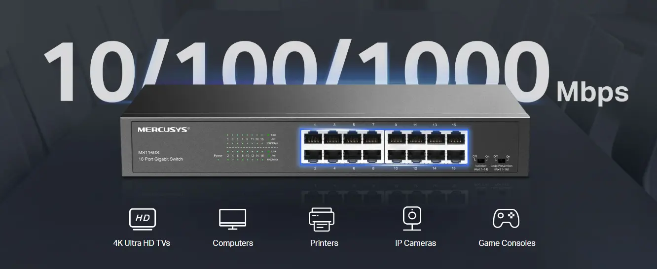 سويتش ميركوسيس MS116GS سويتش ميركوسيس MS116GS