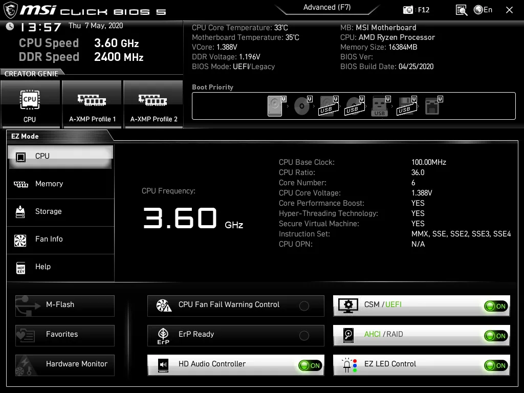 Motherboard Msi B550M PRO-VDH