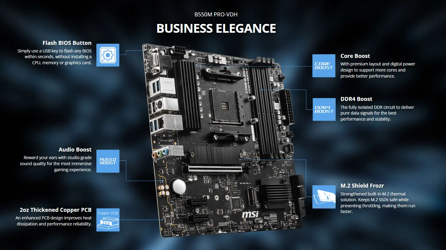 Msi B550M PRO-VDH Motherboard