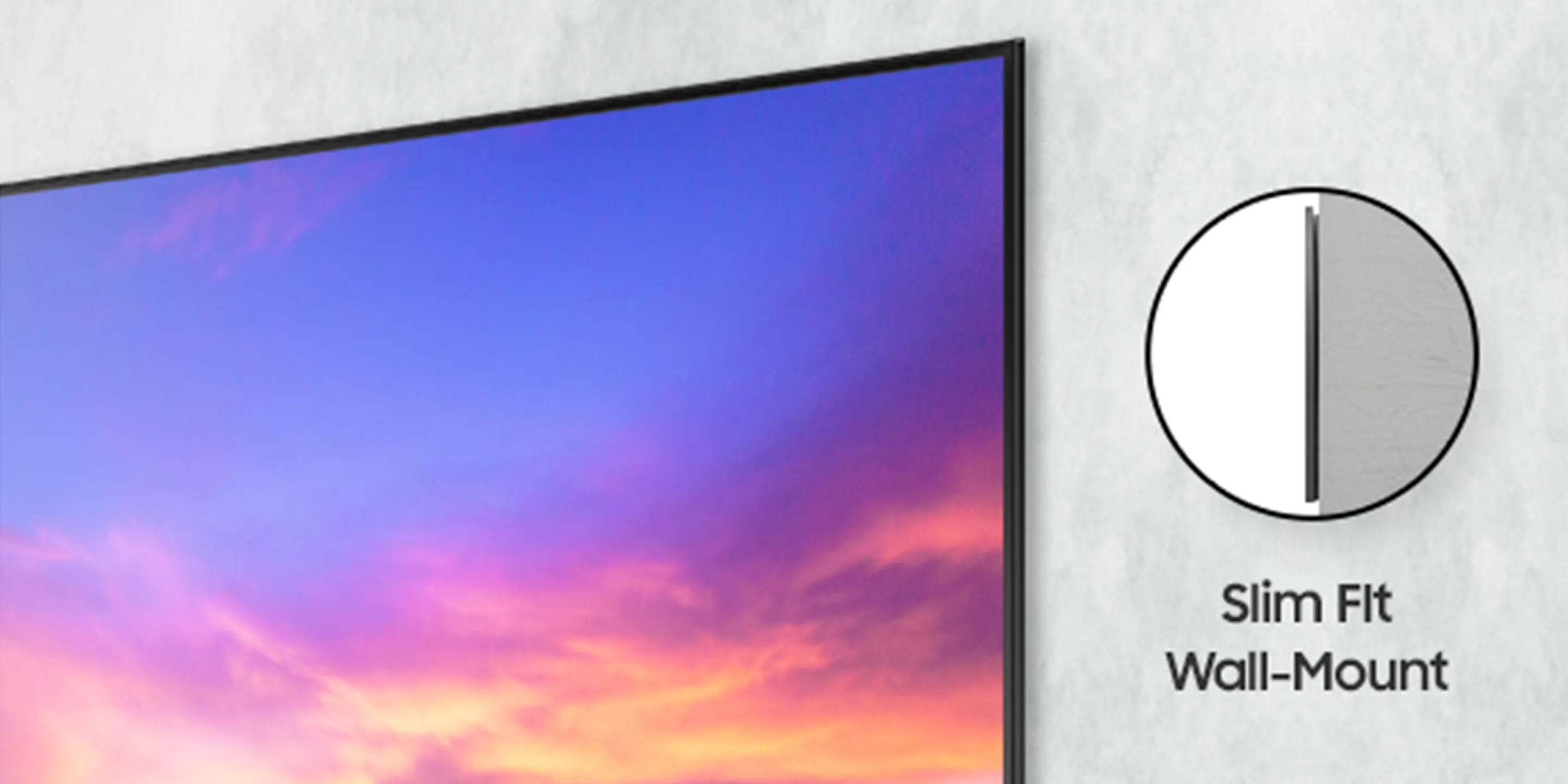 Samsung AU8000 A ملائم تمامًا للحائط