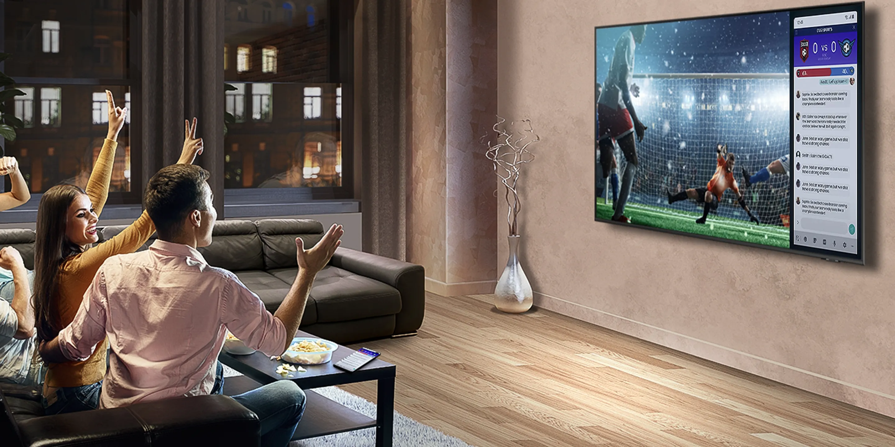 Samsung AU8000 شاهد كل شيء على الشاشة