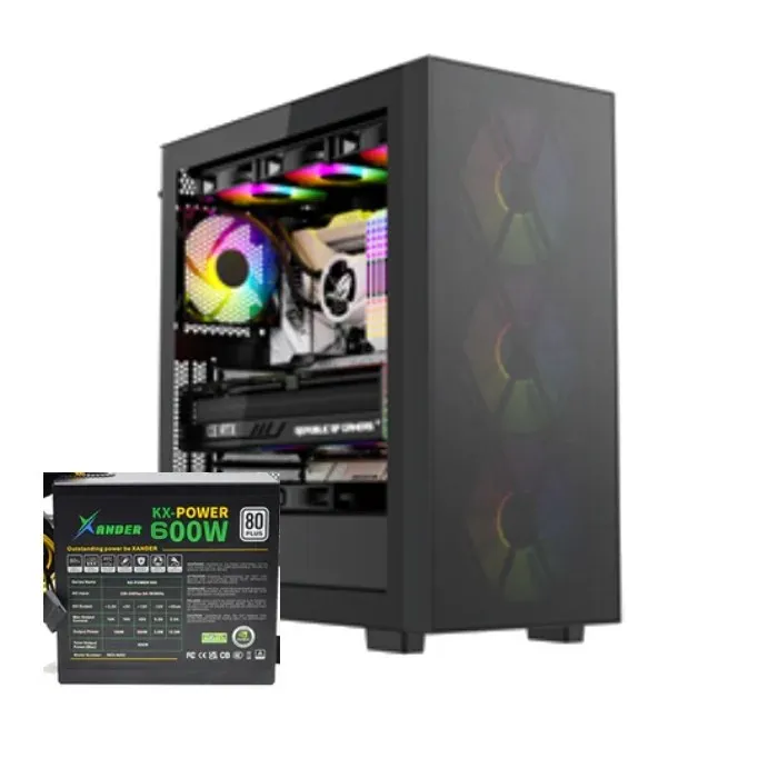 Xander Hulk 4 ARGB Fans Mesh Mid Tower Gaming Case With PSU 600W Xander Hulk 4 ARGB Fans Mesh Mid Tower Gaming Case With PSU 600W