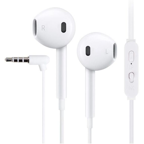 Wired Earphone Microphone White