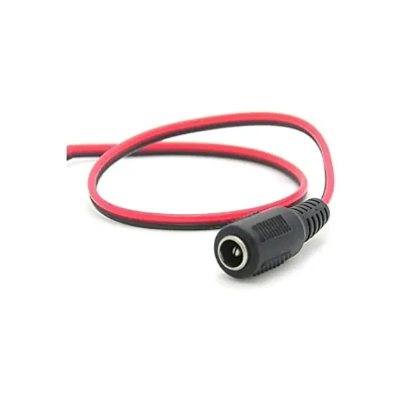 Dc power female connector for cctv camera power - 26 cm